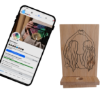 Suporte para Telemóvel em Bambu Personalizado - Amizade