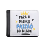 Carteira de Homem Personalizada – "Para o Melhor Paizão do Mundo"