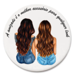Íman de Cerâmica "A Amizade é o Melhor Acessório" - prenda para a amiga.