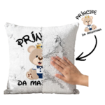 Almofada Mágica Personalizável Lantejoulas Reversíveis – Príncipe da Madrinha