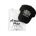 Conjunto Presente Dia da Mãe: T-shirt Personalizada e Boné com Nome - Pack Premium