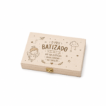 Caixa de Pinturas em Madeira Personalizada "O Meu Batizado"