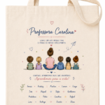Saco Tote Personalizado "Professora" com Nomes dos Alunos