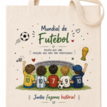 Saco Tote Personalizado Mundial de Futebol 2026 "União das Seleções"