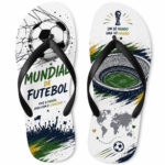 Chinelos de Praia Personalizados Mundial 2026 "Edição Estádio & Paixão"