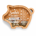 Mealheiro em Madeira Personalizado Porquinho