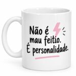 Linha Sarcástica | Caneca Branca Personalizada com Nome